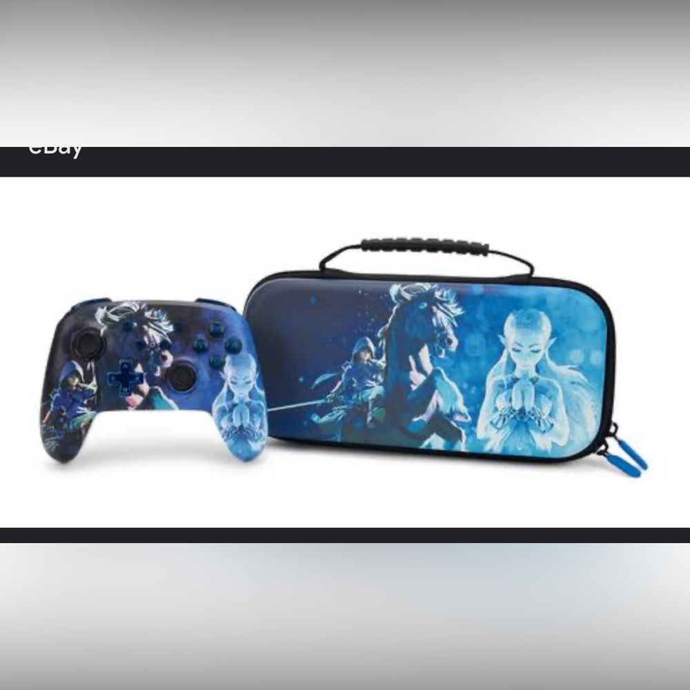 Nintendo Switch Zelda PowerA Wireless Controller And Slim Case-breath of wild